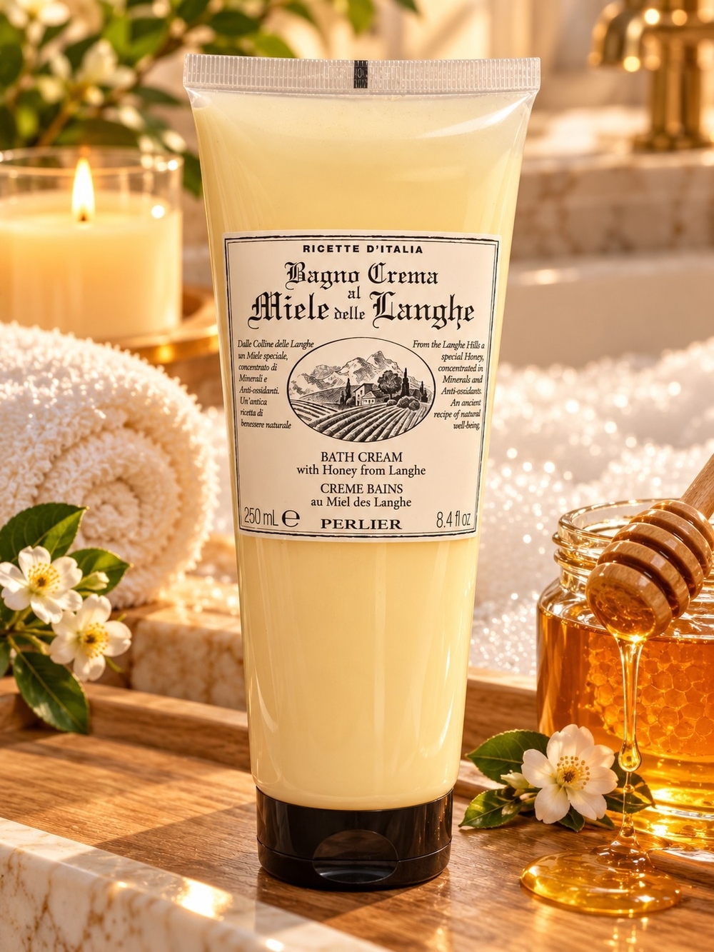 Miele delle Langhe Honey Bath Cream - 8.4 Oz New